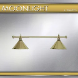 LAMP MOONLIGHT BRASS ROD 2 SHADES BRASS
